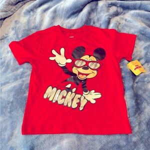 Disney Mickey Mouse Red Kids T-Shirt Size 7 Kid’s Shirt New With Tags
